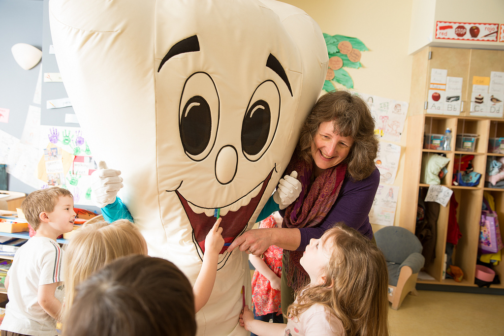 Children learning about dental hygene 